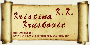 Kristina Krušković vizit kartica